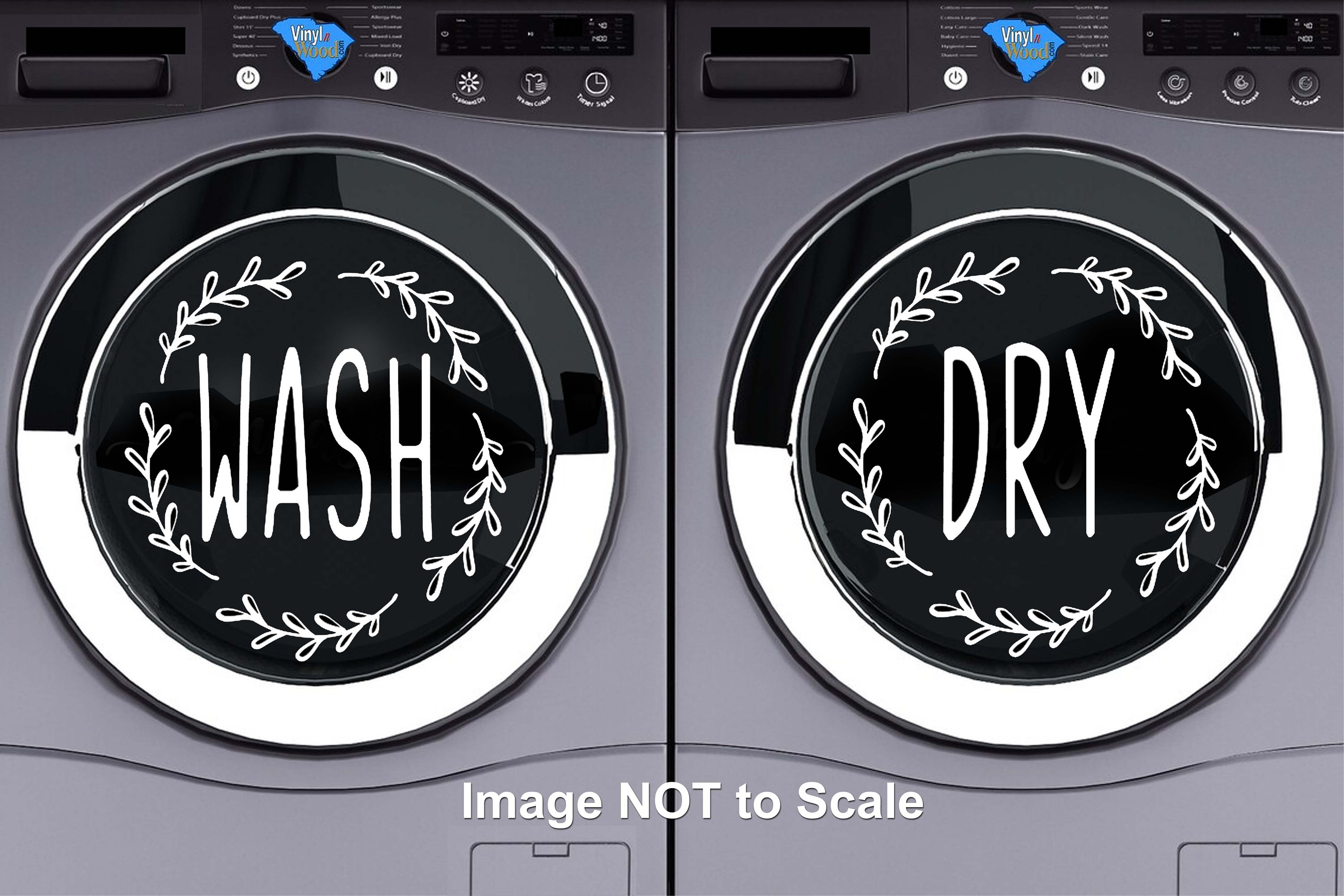 Wash and Dry Decals Washer and Dryer Decals Laundry Room Etsy