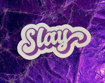 SET of 12  "SLAY"  waterproof, vinyl DECALS - Ships Free in U.S.