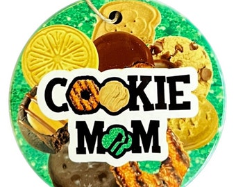 Cookie Mom- Girl Scout - 3 in ceramic ornament