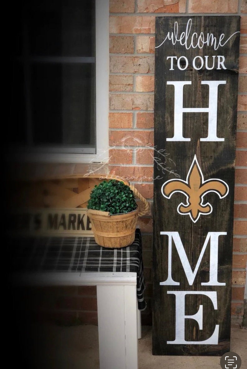 NFL Home Sign Football Season Super Bowl Porch Etsy