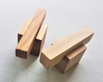 Pomelli unici in legno massello, maniglie Ikea, maniglie in rovere RUGA ecologiche