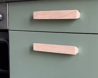 Poignées personnalisées pour armoires de cuisine, poignées de porte d'armoire, poignées longues Ikea, poignées de commode en bois, KUGI