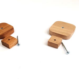 Solid oak knobs, kitchen furniture knobs, renewal pulls, ECOlogical oak knobs suitable for hiding old holes, furniture handles, knobs image 10