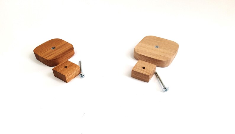Solid oak knobs, kitchen furniture knobs, renewal pulls, ECOlogical oak knobs suitable for hiding old holes, furniture handles, knobs image 10