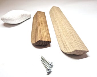 Wooden Long Line handles for cabinet furniture, Kitchen pulls Wardrobe dresser drawer handle Minimalist design genuine oak knob Wooden door