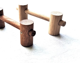 Natural wood handles pulls, furniture hardware, cabinet wooden knobs, Handmade furniture, Oak handle for wardrobe , Wardrobe thin pulls, Oak