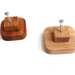 Solid oak knobs, kitchen furniture knobs, renewal pulls, ECOlogical oak knobs suitable for hiding old holes, furniture handles, knobs image 5