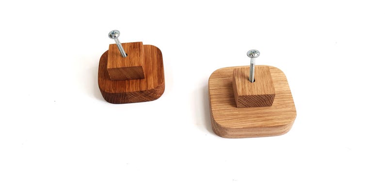 Solid oak knobs, kitchen furniture knobs, renewal pulls, ECOlogical oak knobs suitable for hiding old holes, furniture handles, knobs image 5