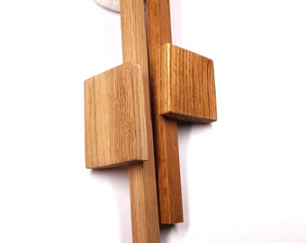 Unusual Asimetric Wood  Pull,  Personaluzed Square Handles,   Cupboard knobs, Bedroom Cabinet Handles,Modern Wardrobe Pulls,Pull-out cabinet