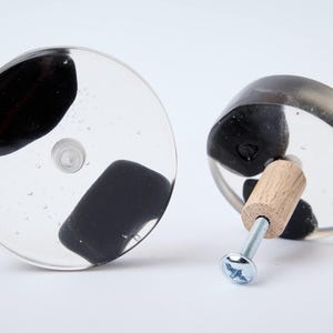 Clear Resin Knob Handles, Modern Furniture Pull, Waterproof Epoxy Handles for bathroom cabinet design