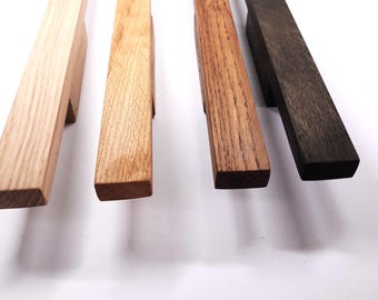 Extra Long Wood Pulls, Stylish Furniture Handles for upgrade, Ikea handles JANA oak pulls, Unfinished wood pulls, Oak handmade handle, Oak