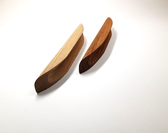 Furniture oak wood handle, handmade original pulls in Classic minimalist Style, handles for Pull-out cabinet, dresser and drawer, oak handle