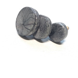 Resin drawer knobs, graphite kitchen cabinet furniture hadles, Gray dresser pulls, wooden and epoxy pull knob for replacement