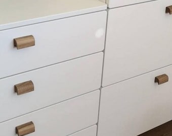 Furniture oak wood handle, Handmade original pulls in Classic minimalist Style, Handles for Pull-out cabinet, Dresser and drawer, Home decor