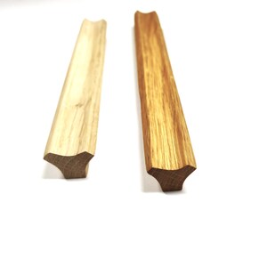 Elegant Long furniture handles, Modern Wooden Pulls OAK, Original handles ,Pull-out cabinet, lengthen furniture handle, Long oak handle, Oak