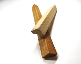 L Shape Wooden  Furniture Upgrade Handles made to order Orginal handle Solid oak Oak Handmade drawer handle Line handle Specific handle Oak