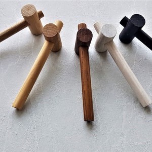 Longues poignées en bois pour armoires, boutons en chêne massif pour tiroirs, commodes, armoires, design de cuisine. Boutons en bois modernes
