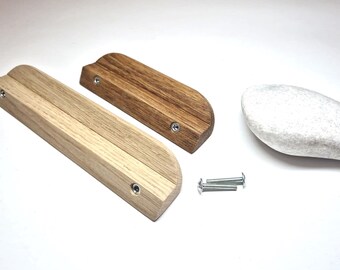Elegant Long furniture handles, Modern Wooden Pulls OAK, Original handles ,Pull-out cabinet, Lengthen furniture handle, Long oak handle, Oak