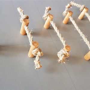 Linen Knotted Rope Pulls, Marine Beach Theme Home Decor,  Nautical Drawer Furniture Handles ,,Vira,, 14, Bedroom Bathroom, Bohemian Kitchen