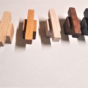 One Hole Solid Wood Knobs , Modern Furniture Hardware, Kitchen Door Cabinet Handles for upgrade Ikea Furniture, ECO friendly RUGA oak pulls
