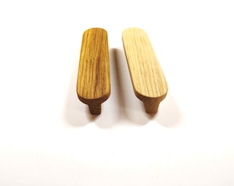 Rounded handle handmade of OAK Wood , modern original pulls, furniture hardware, Comfortable handle, Handmade cupboard handle, Nice handle