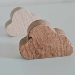 Oak handles set, Cloud Nursery Knobs for Drawers and Cabinets, Pull-out cabinet, handles for wardrobe decoration