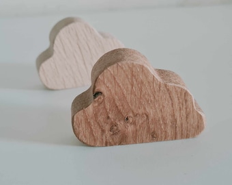 Oak handles set, Cloud Nursery Knobs for Drawers and Cabinets, Pull-out cabinet, handles for wardrobe decoration