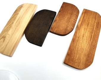 Fashionable style handles, ideal for hiding old holes, distinctive handle style oak handles, kitchen pulls, wide handles contemporary design