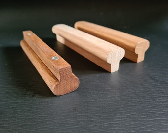 Maniglie per cassetti in legno, maniglie lunghe per armadi, maniglie per comò in legno, maniglie sottili per guardaroba, maniglie in legno massello di QUERCIA, maniglie moderne in legno massello