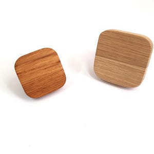 Solid oak knobs, kitchen furniture knobs, renewal pulls, ECOlogical oak knobs suitable for hiding old holes, furniture handles, knobs image 6