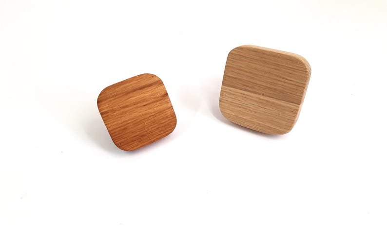 Solid oak knobs, kitchen furniture knobs, renewal pulls, ECOlogical oak knobs suitable for hiding old holes, furniture handles, knobs image 6