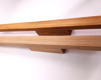 Long wooden handles, Stylish furniture handles for refurbishment, Oak pulls, Comfortable handles, Sturdy handles Solid handles Unique handle