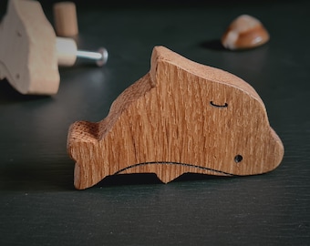 Delphine Cabinet knobs for kids wardrobe, Ocean Animal drawer pulls, set of fish handles, Ocean home decor