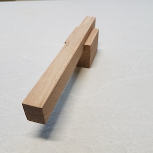 Lange Griff Holzknöpfe, Schrankgriff aus massiver Eiche, Möbelknäufe, quadratische Schrankgriffe, Schubladengriffe