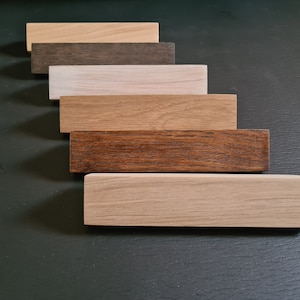 Brushed Cabinet handles,  Oak dresser knobs and Pulls, Modern Furniture hardware ,,Lera,, wiht Havana Oil,  Long Cupboard Closet Pulls