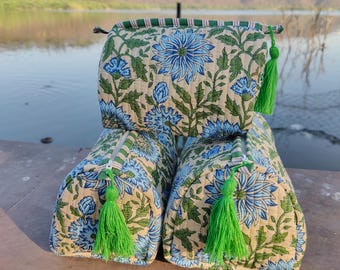 Quilted cotton cosmetic bag set, new design toiletry bag, 3 pcs gifted item