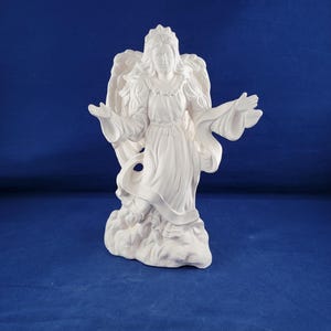 Ceramic Angel Figurine, Ceramic Angel on Cloud, Bisque Angel, Beautiful Angel figurine, ready to paint angel, u paint ceramics, Angel