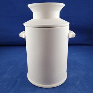 Ceramic Milk Can with lid, Ceramic Milk Can Container, Ready to paint, u paint, Milk decoration, Milk can shaped canister, Farm Decoration