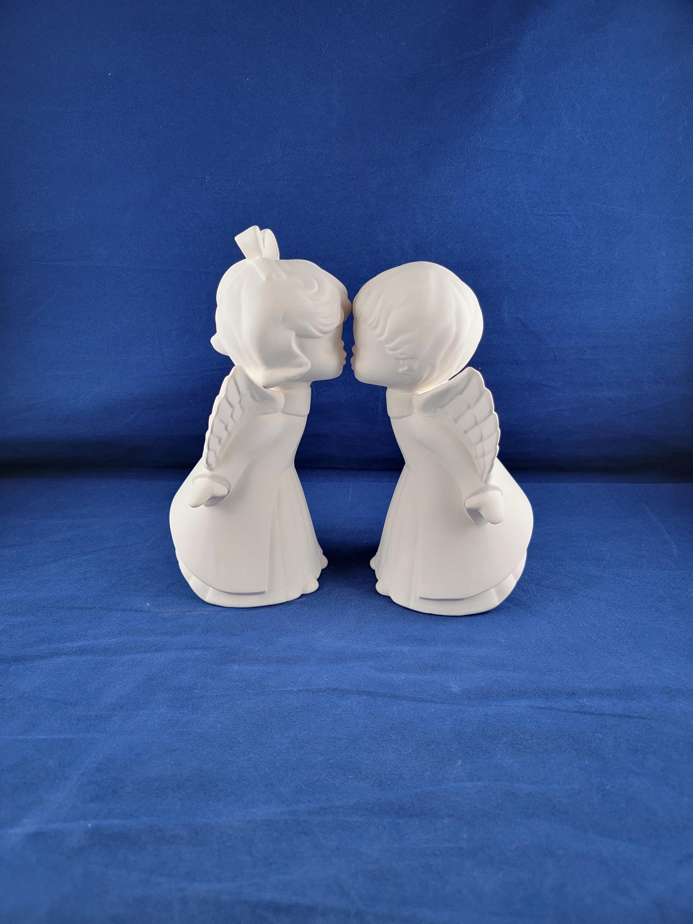 Ceramic Kissing Angels - Etsy