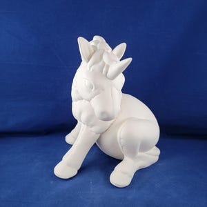 Ceramic Unicorn, Softy Unicorn, Unicorn decoration, Unicorn figurine, ready to paint, ceramic bisque unicorn, u paint, Kimple unicorn, cute