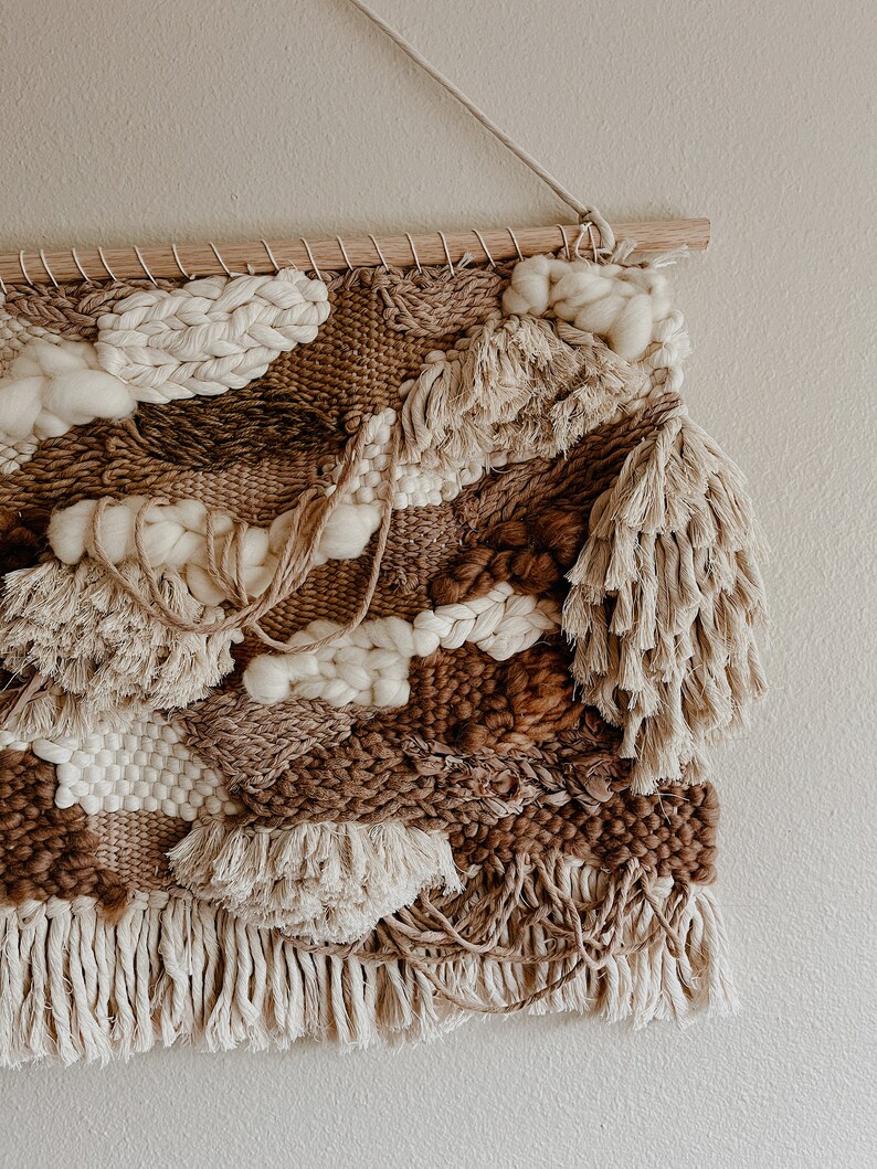 Extra Large Neutral & Brown Weaving Wall Hanging / Neutral Etsy