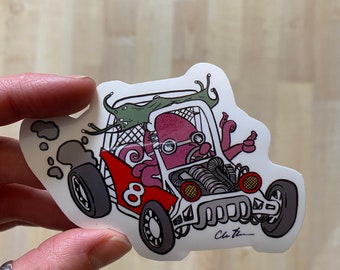 Octopus Dune buggy sticker