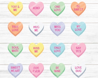 Candy Heart Svg Etsy