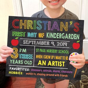 first day of school sign, Printable school sign, personalized school sign, Back to school chalkboard print, 8x10 sign, back to school sign