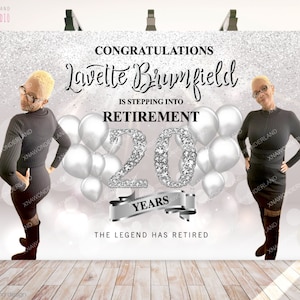 custom backdrop, custom image banner, retirement party, retirement backdrop, retirement banner, retirement photo sign, retirement poster,