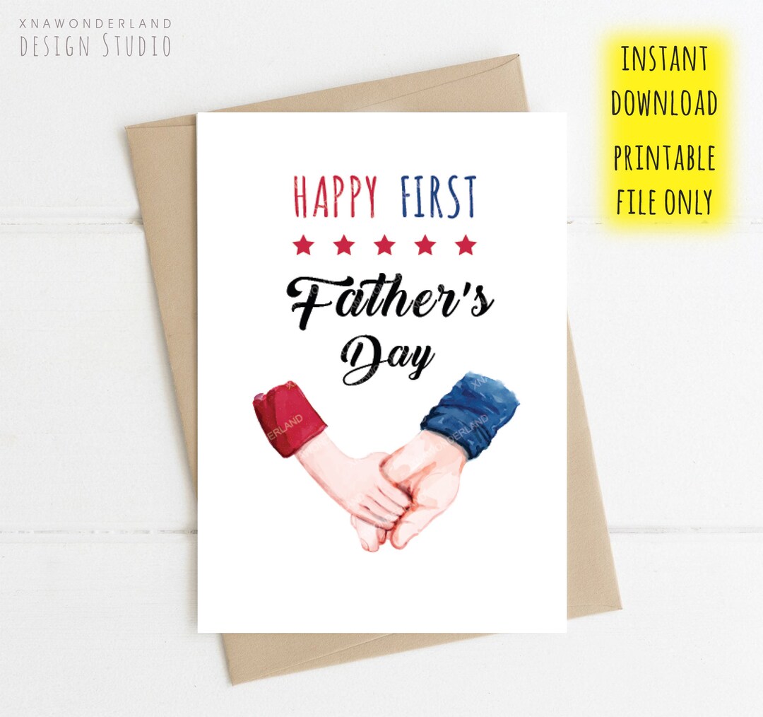Happy 1st Fathers Day, First Father Day Card, First Dad Card, Funny ...