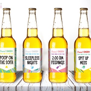 Eerste keer vader bierflesetiketten, cadeau voor papa, eerste vader, cadeau voor hem, papa-mijlpalen, cadeau van baby, eerste Vaderdagcadeau