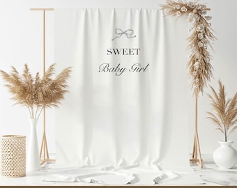 sweet baby girl backdrop, baby shower backdrop, custom backdrop, quote baby shower, custom baby shower, shower decor, baby shower banner