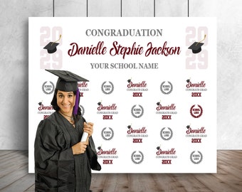 custom Graduation backdrop, photo graduation banner, personalized photo grads sign, 2025 graduation poster, class of 2025, graduate banner