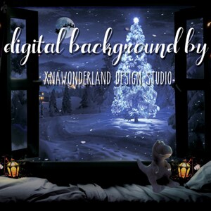 christmas window, christmas digital, digital background, christmas overlay, christmas backdrop, Santa in moon, moon Santa, christmas window